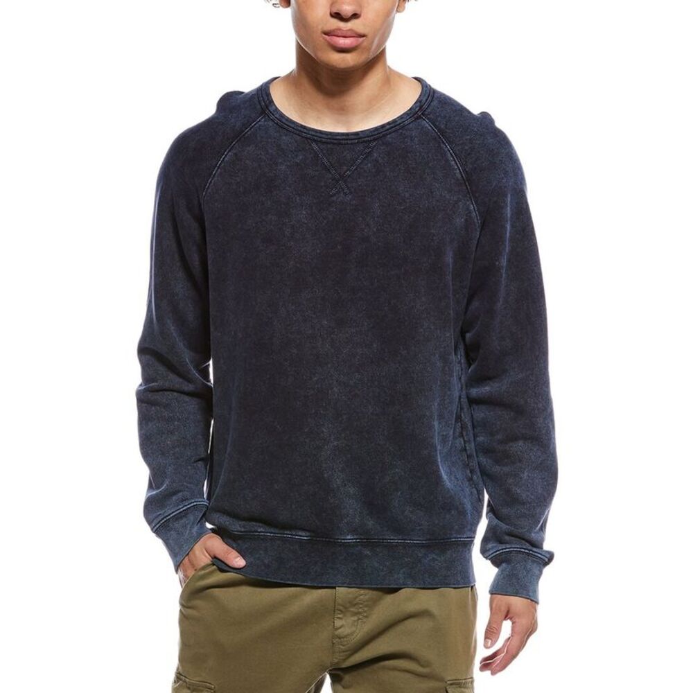Atm Anthony Thomas Melillo Mens  French Terry Pigment Wash Sweatshirt, Blue
